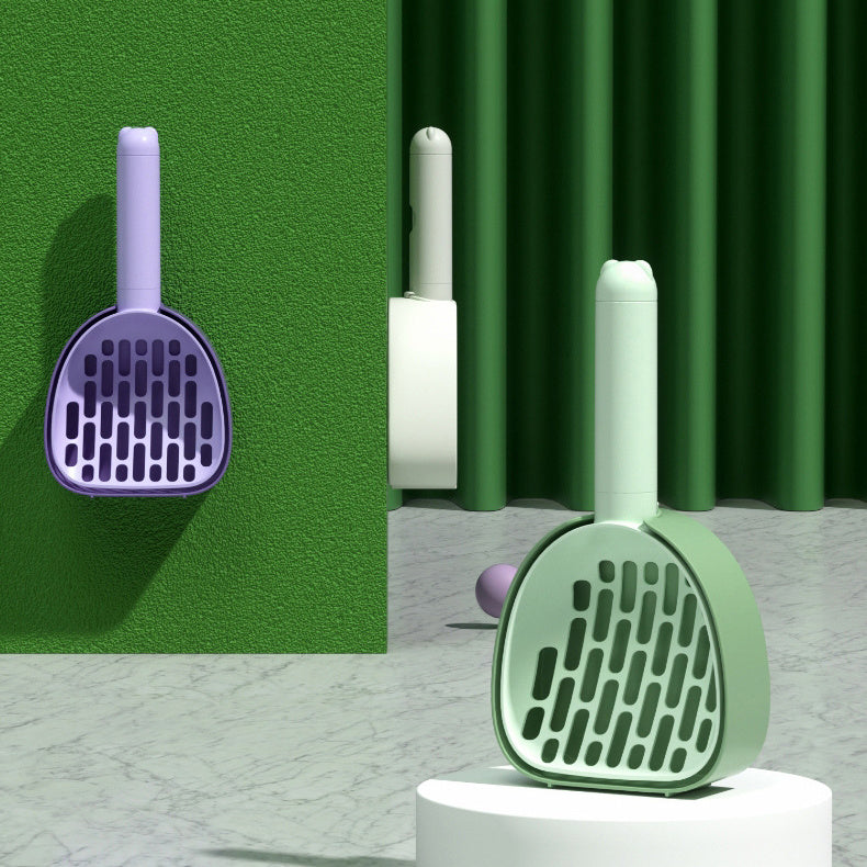 Durable Cat Litter Scoop with Base